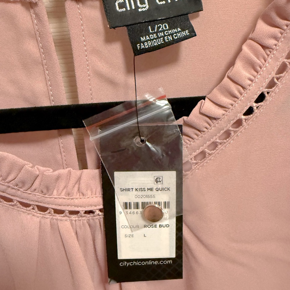 City Chic Blush Pink Blouse - Picture 4 of 5